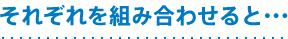 5種類を組み合わせると・・・
